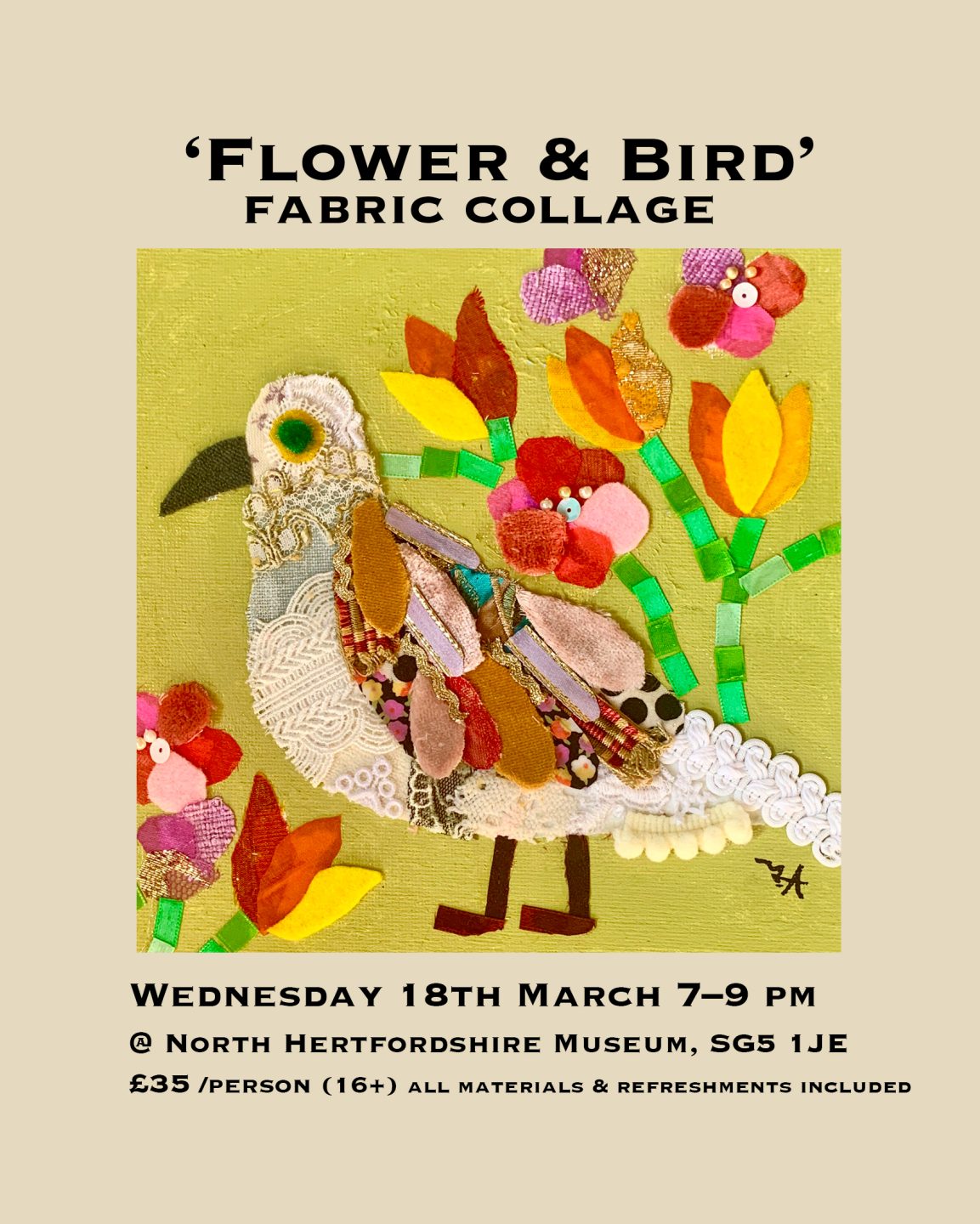 ‘Flower & Bird’ Collage Workshop (Ages 16+)